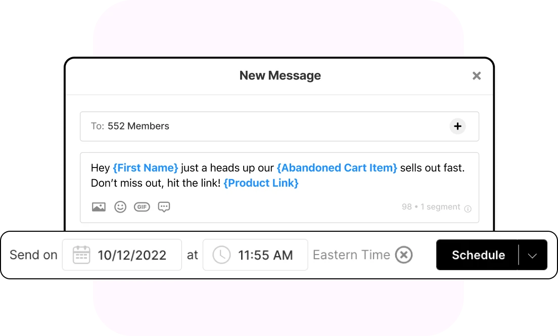 Customizable Sending Intervals for Realistic Messaging