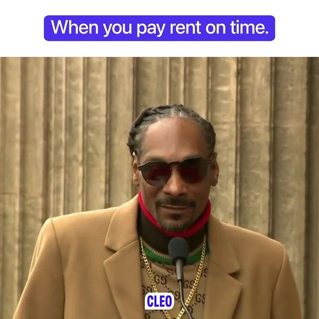When you pay rent on time