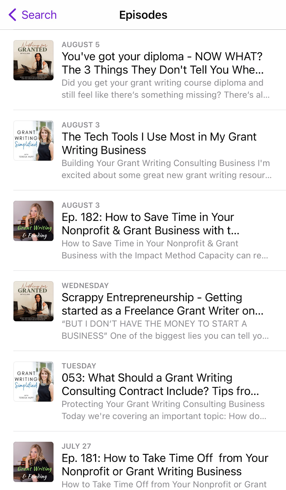 Nonprofit grant writing podcasts list