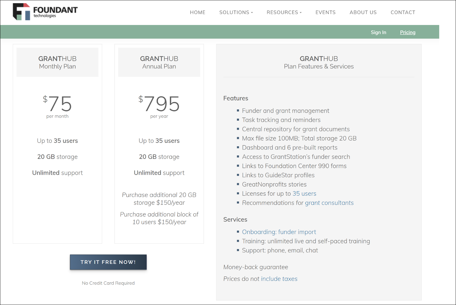 GrantHub Pricing