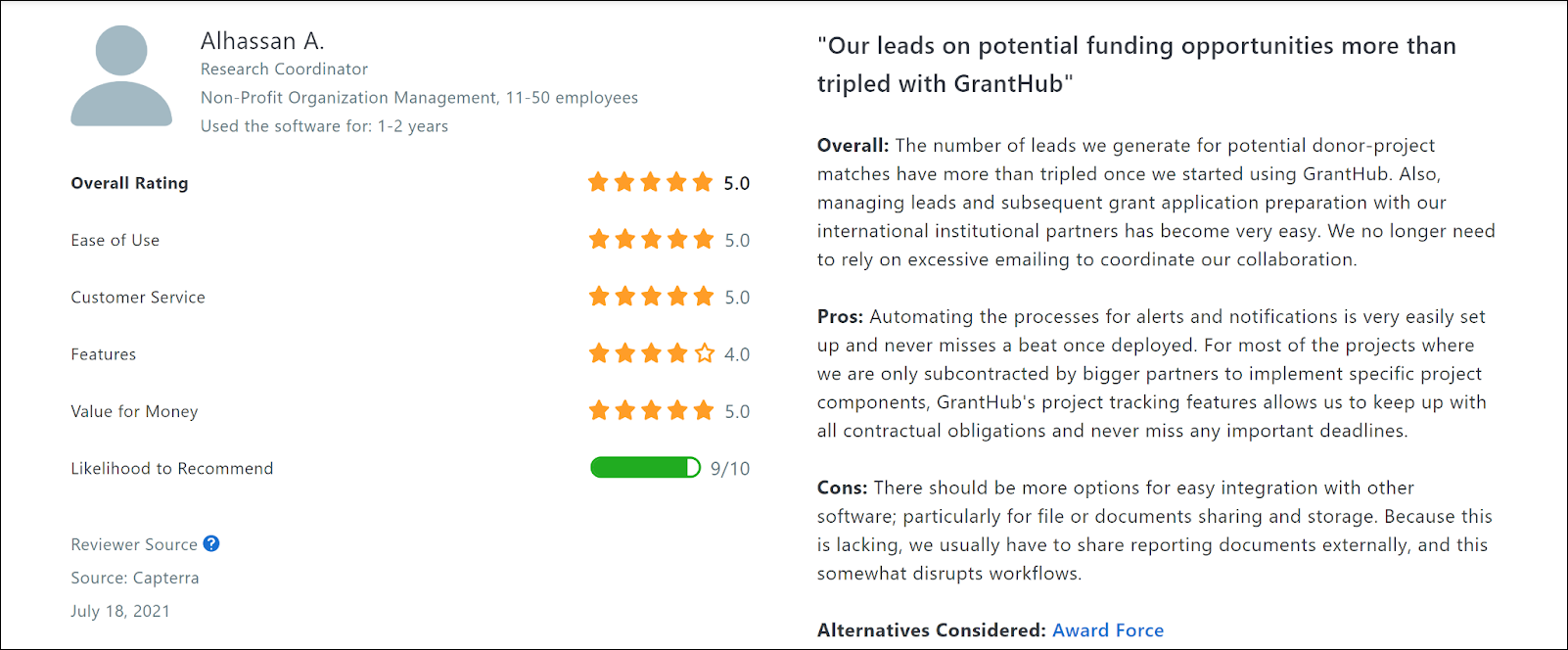 GrantHub Reviews