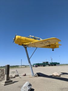 Vintage Harvard Plane on a pillar