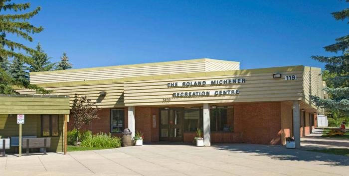 Image of the exterior of Michener Recreation Centre