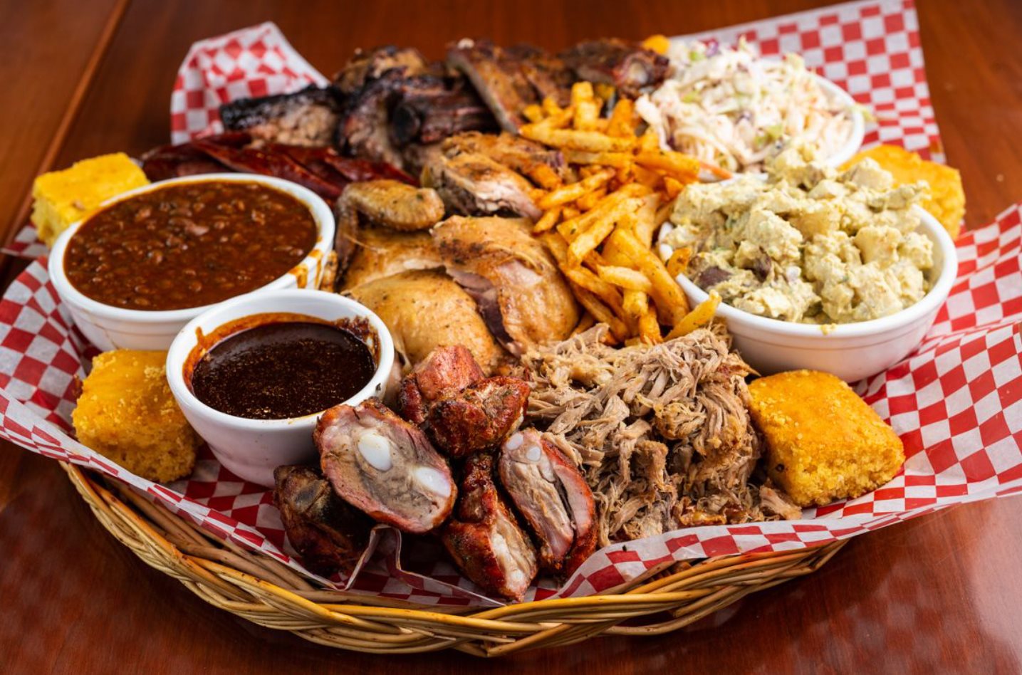 Memphis Blues BBQ platter of Six & Six 