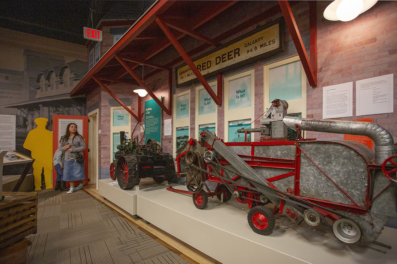 Red Deer Museum & Art Gallery display celebrating agriculture history in Red Deer