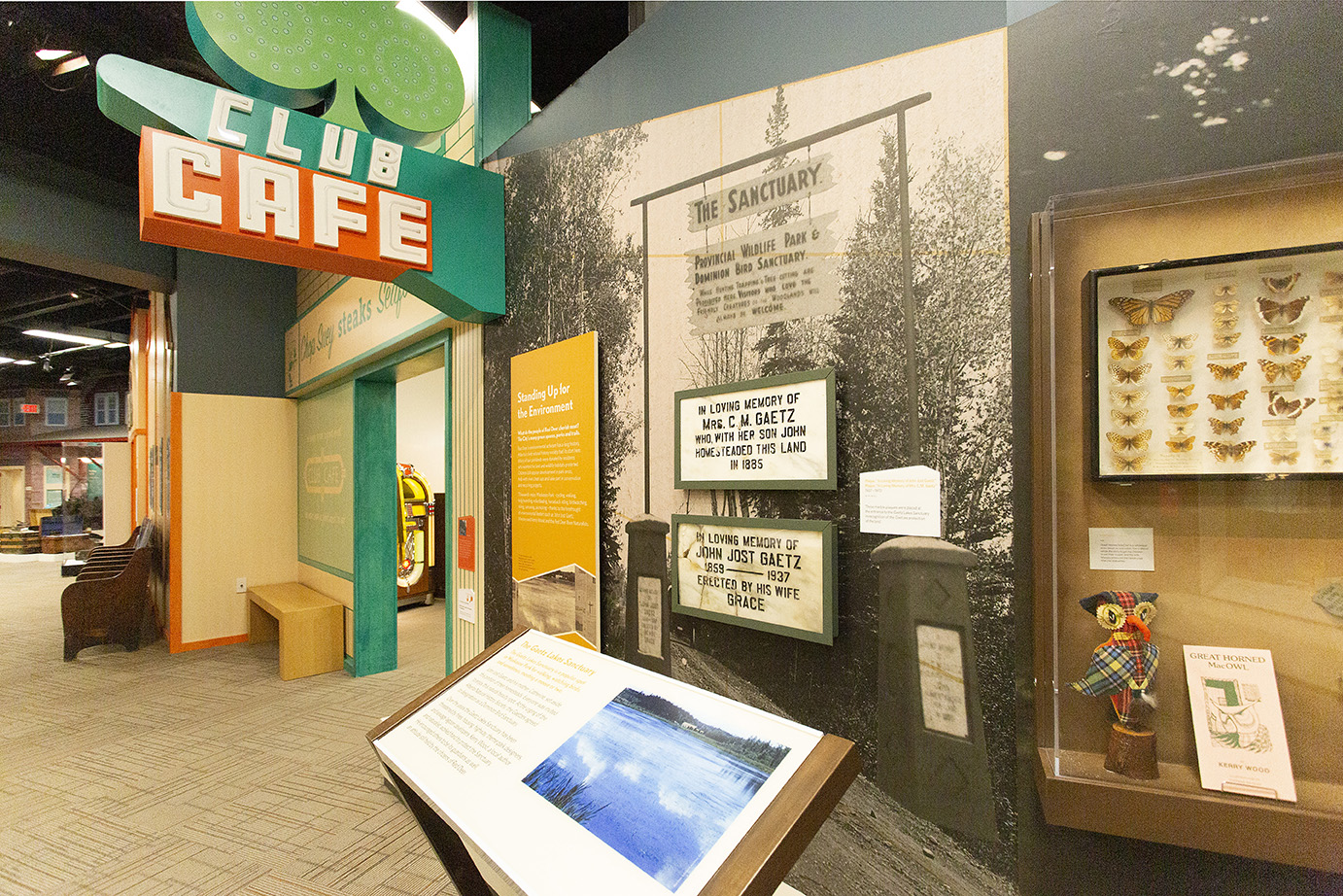 Red Deer Museum & Art Gallery display celebrating agriculture history in Red Deer