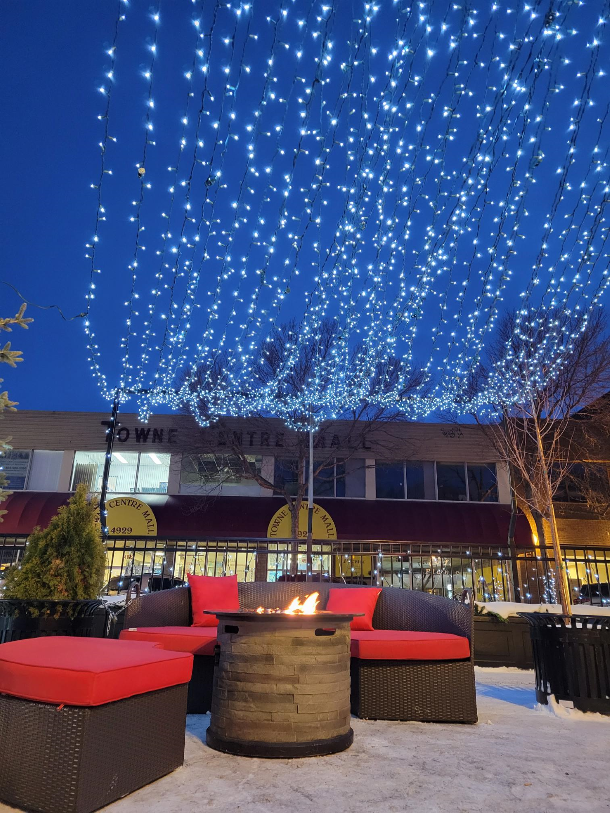 Image of Downtown Red Deer at night 