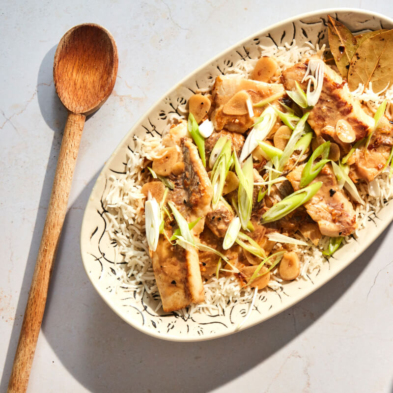Pacific Cod with Spicy Stewed Tomatoes, Fennel and Basil