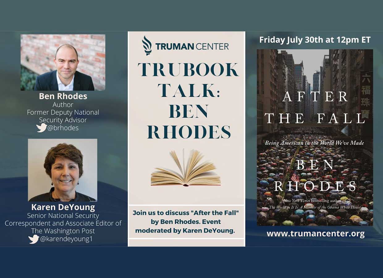 Event: "After the Fall,” A TruBook Talk with Ben Rhodes