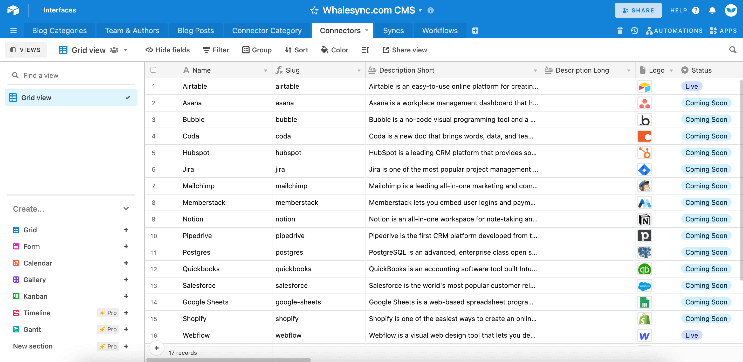 Airtable as a CMS