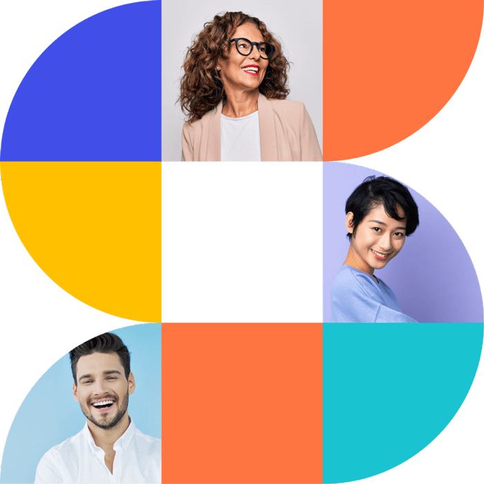 Salesroom logo with portraits