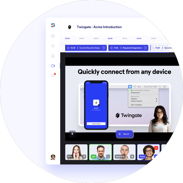 Circle image of app screen