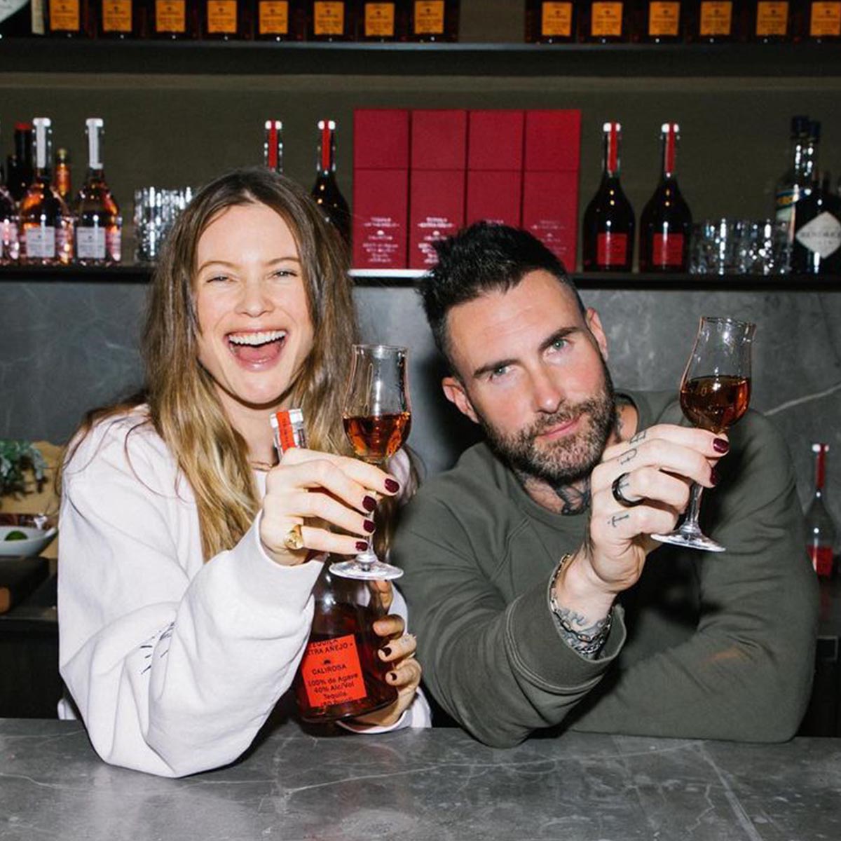 Behati Prinsloo and Adam Levine Calirosa Tequila