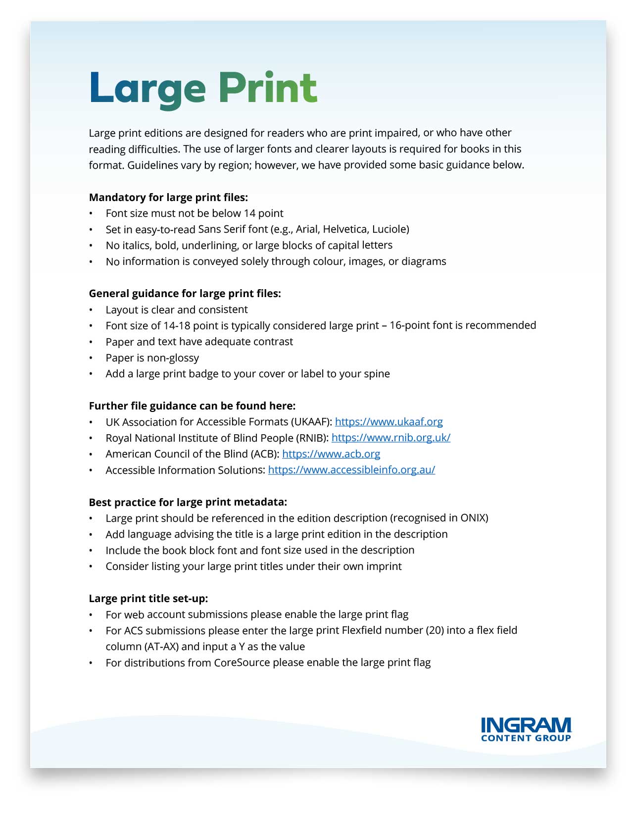 Large print