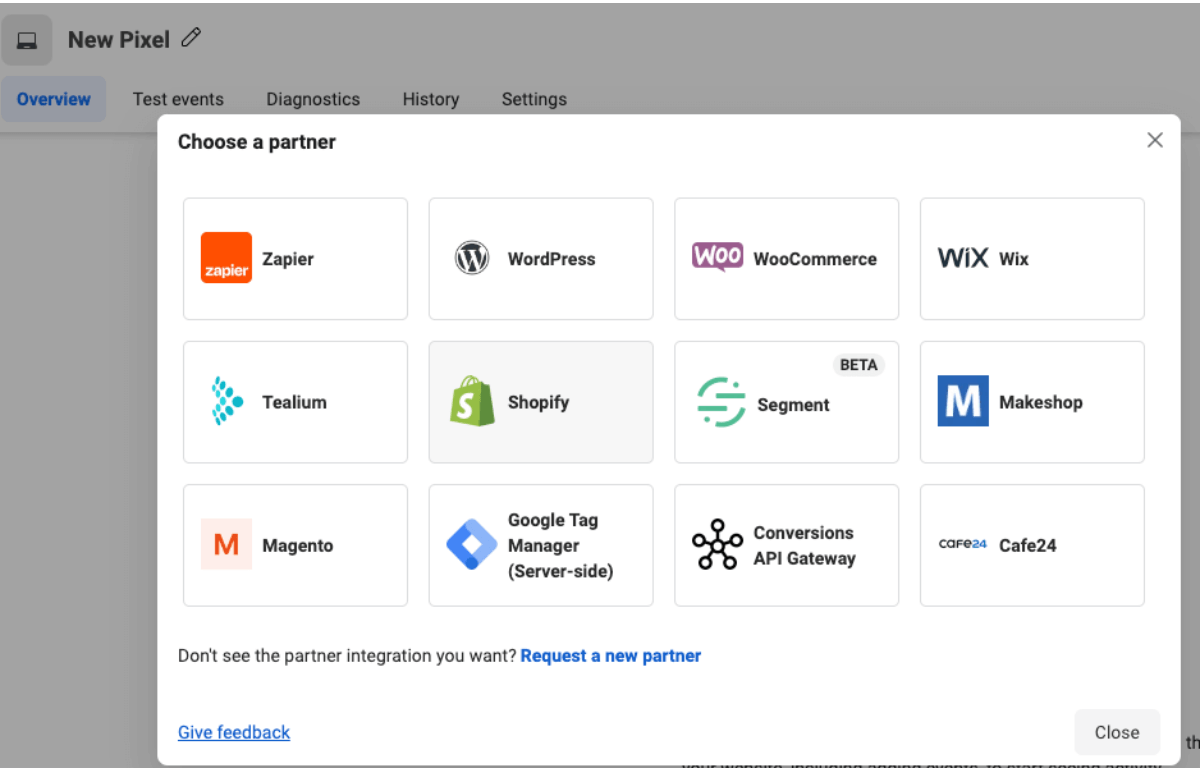 choose a website pixel partner