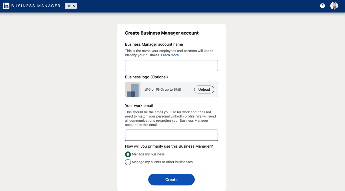 create business manager account