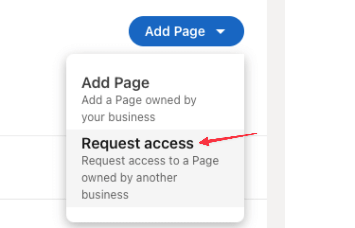 request access to LinkedIn page