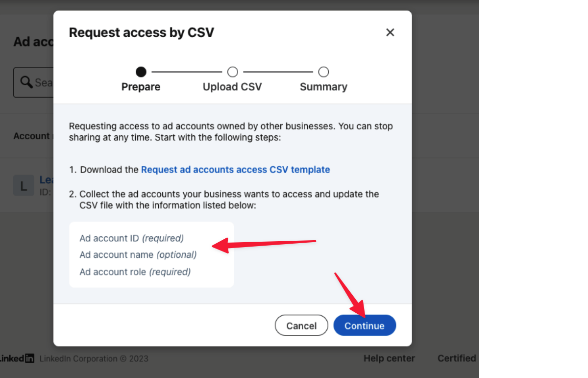 request CSV access