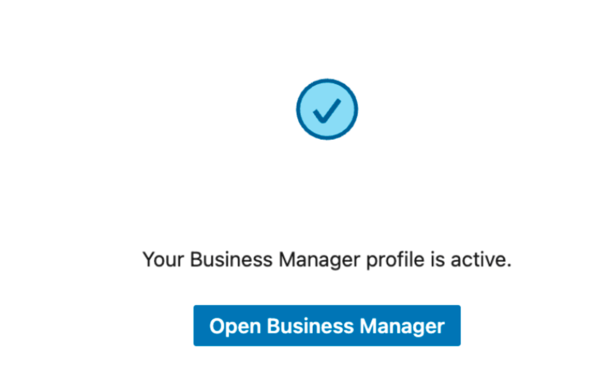 confirmed account LinkedIn Business Manager