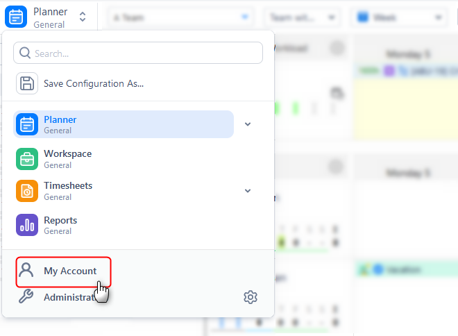 ActvityTimeline Personal Settings