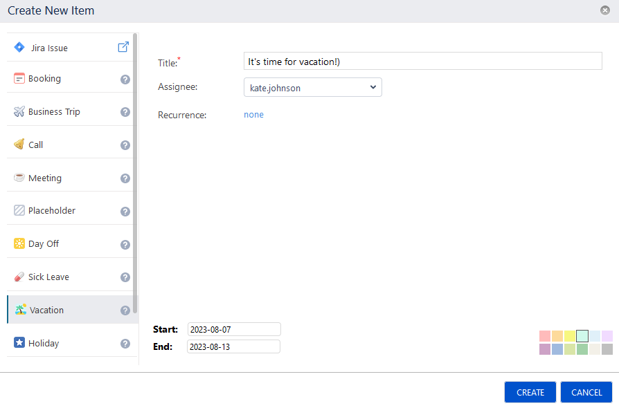 bulk assign tasks in jira Holiday Management in ActivityTimeline