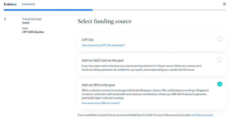 SRS funding source endowus