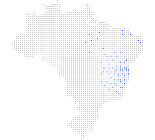 Map of Coin Cloud DCMs in Brazil