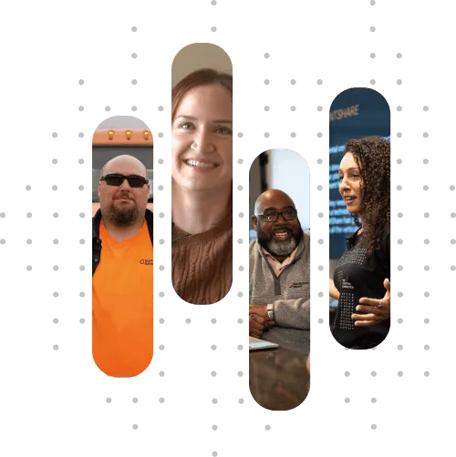 Collage image of a diverse group of EquipmentShare employees