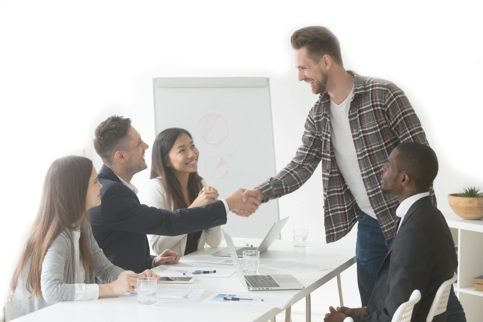 Smiling Businessman handshake