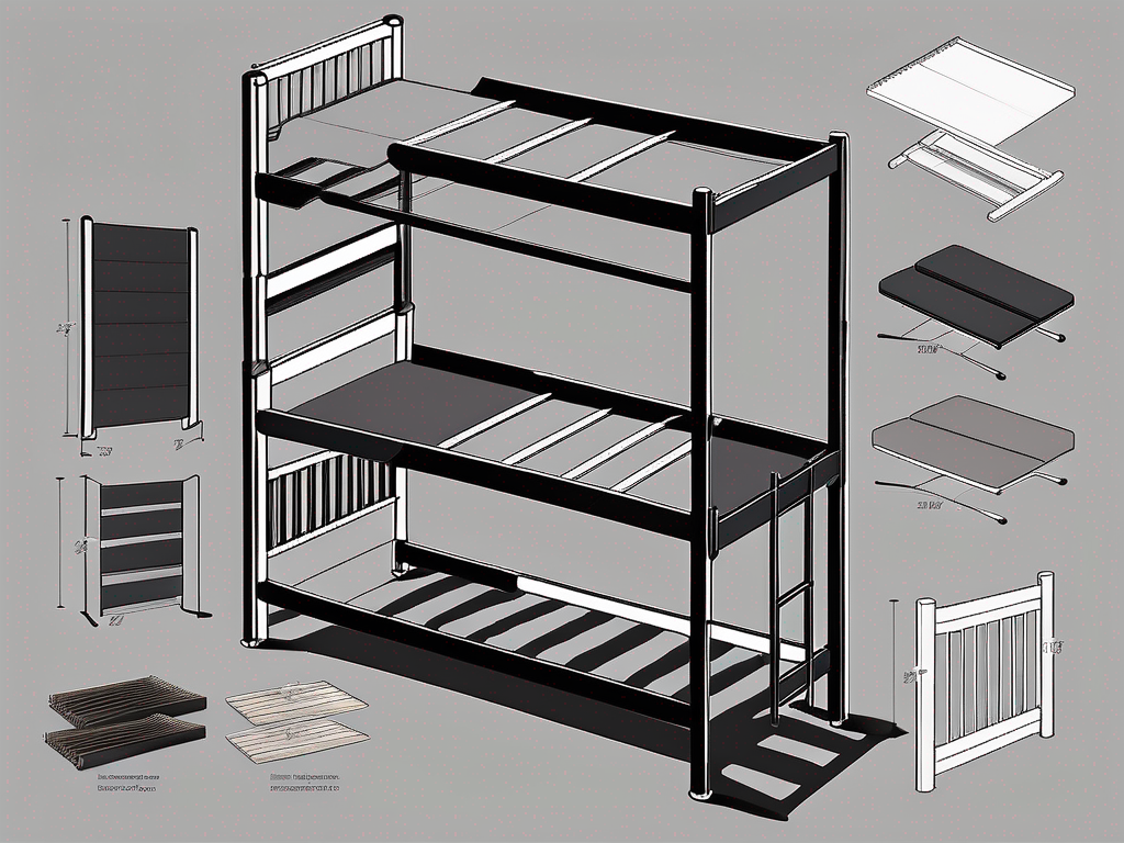 How long does it take to assemble the TUFFING Bunk bed frame, dark gray