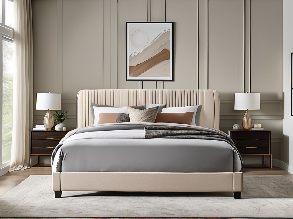 Albury Upholstered King Bed, Beige by Costco.ca vs the Accordion bed