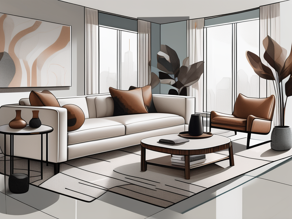 Create Your Perfect Modern Living Room with Custom Fabric or Leather