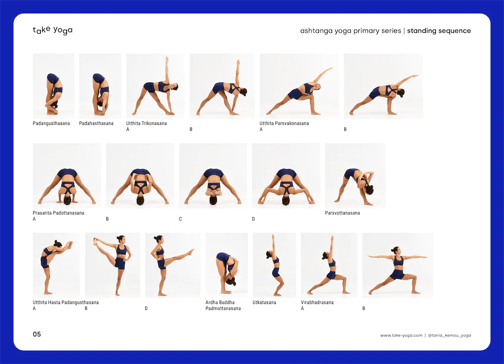 Asthanga Primary Series Chart Poster FREE PDF Download • Tania Kemou Yoga