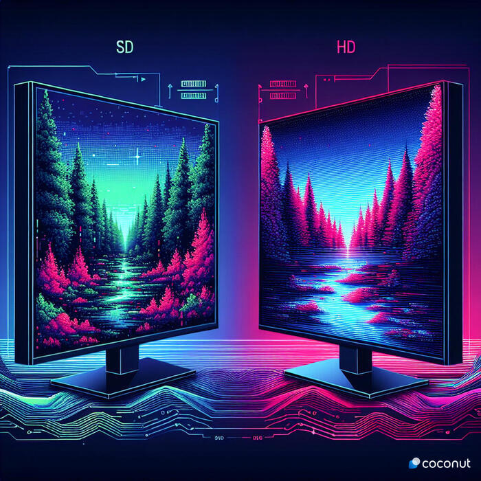 SD vs HD Quality Witness the Clear Difference Coconut©