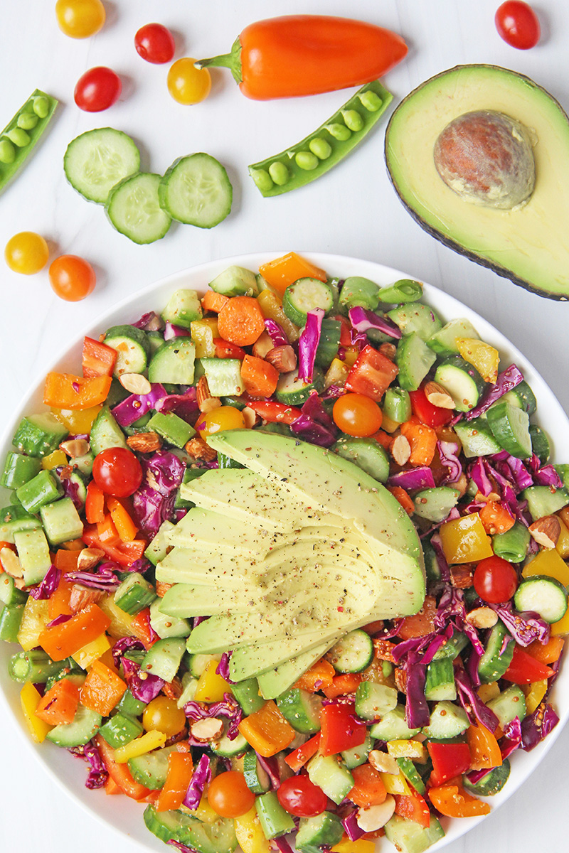 Rainbow Vegan Chopped Salad