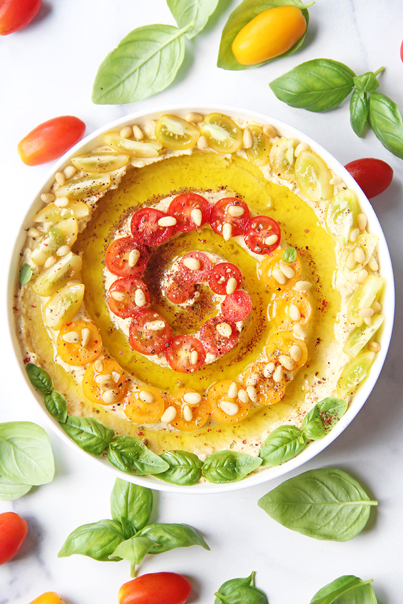 Loaded Lemon Greek Salad Hummus