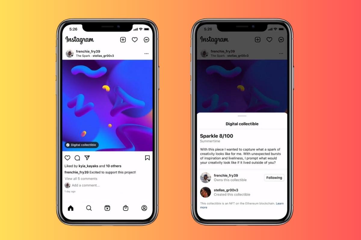 Instagram se lance dans l'aventure des NFT
