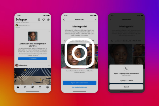 Instagram : ajoute une fonctionnalité alerte enlèvement