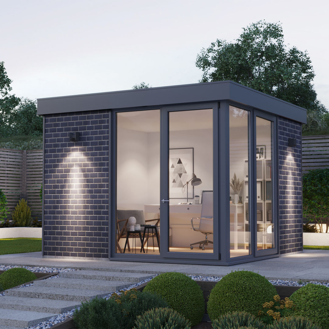 Contemporary Garden Rooms - Contemporary Blue Brick Garden Room - W 3m ...