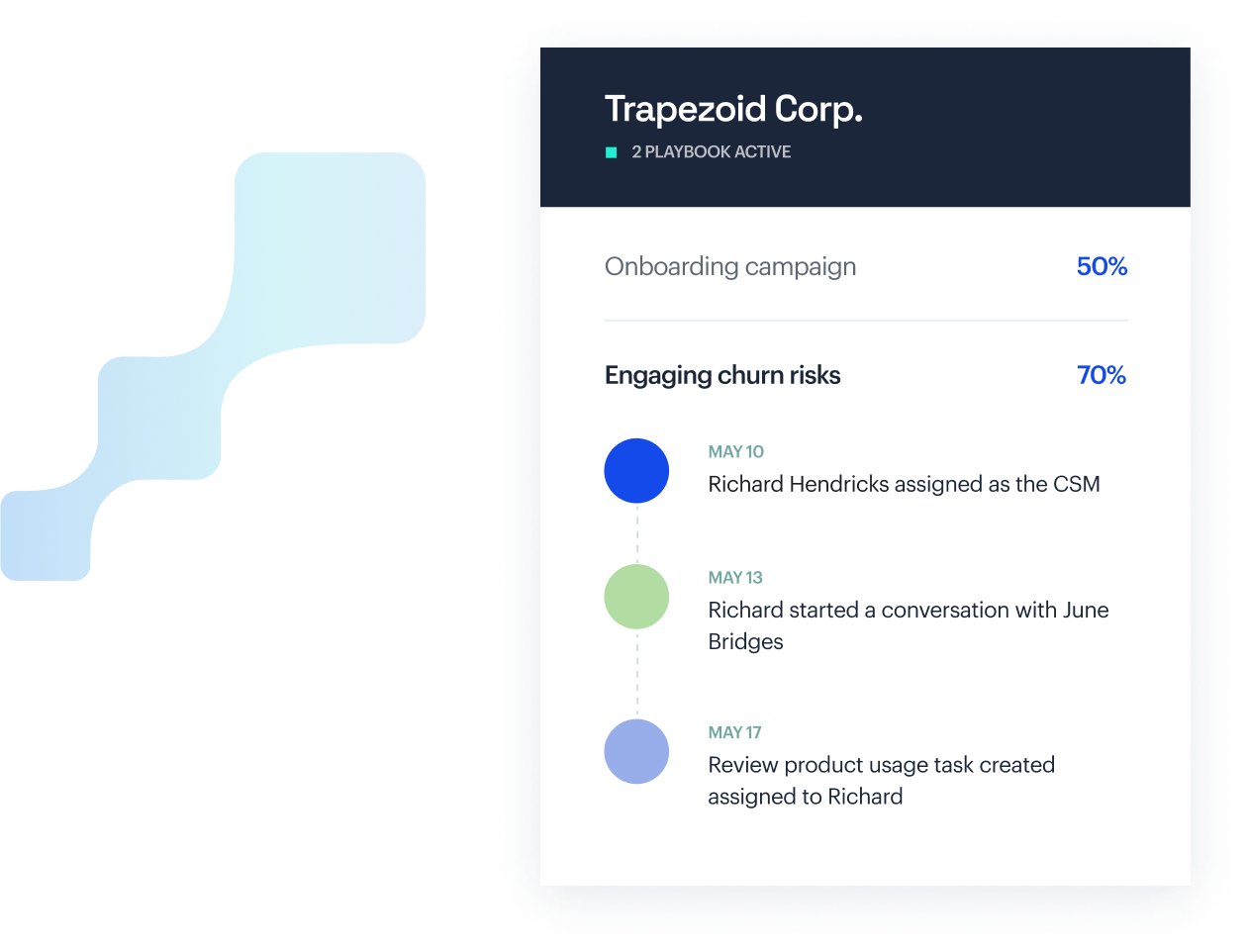 Onboarding campaign playbook Vitally product shot