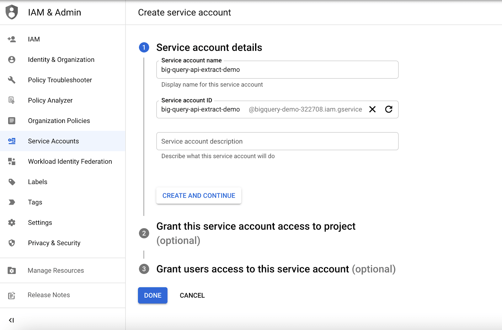 Connect to BigQuery with the Python API Client + Example Script | Census