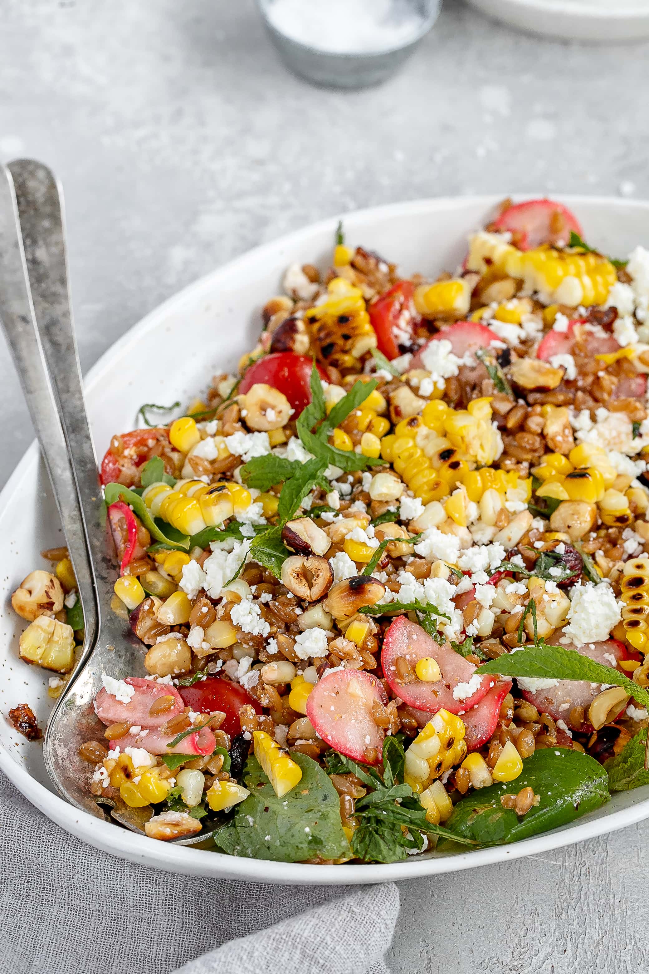Summer Farro Salad with Corn