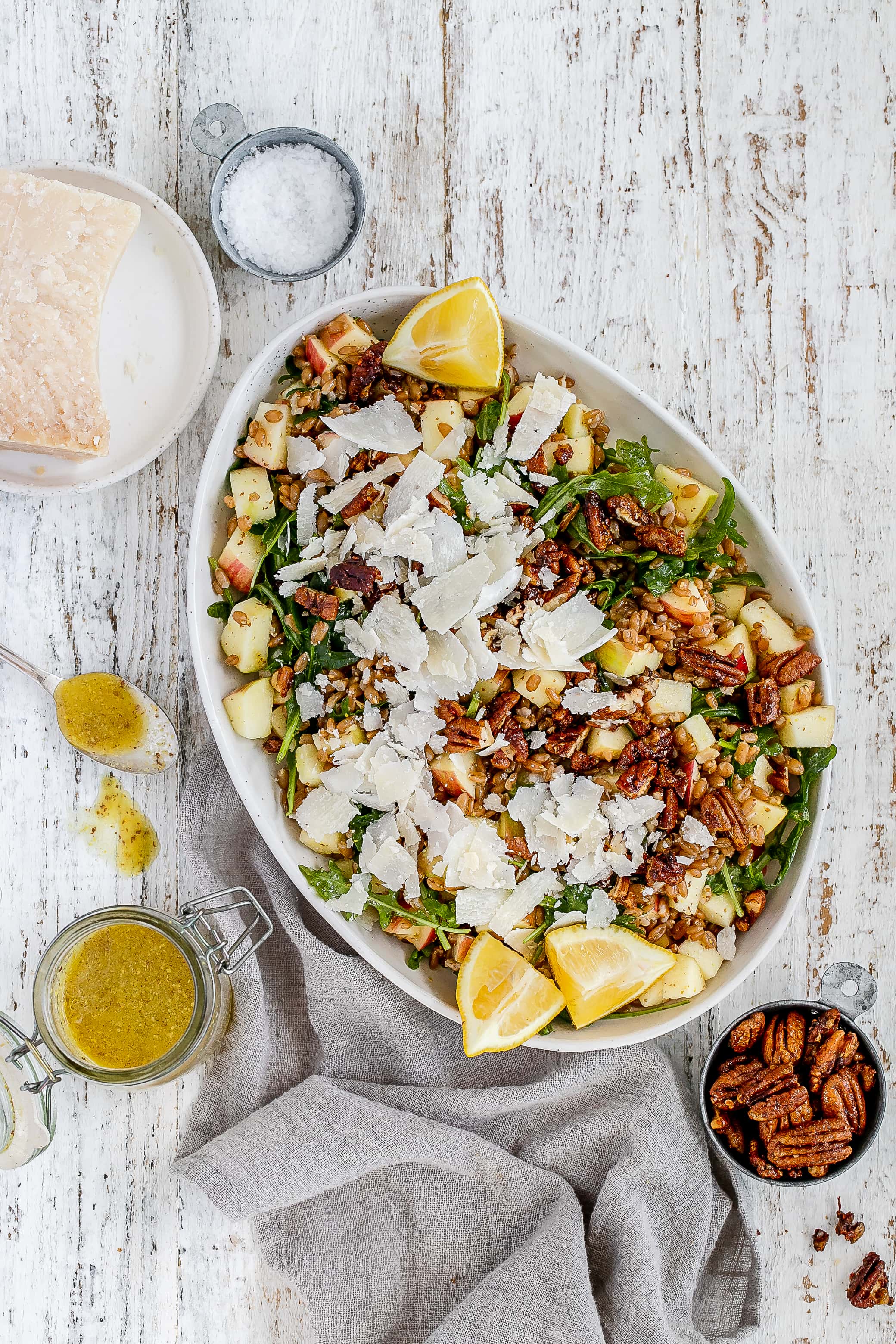 Apple Farro Salad with Dijon Vinaigrette
