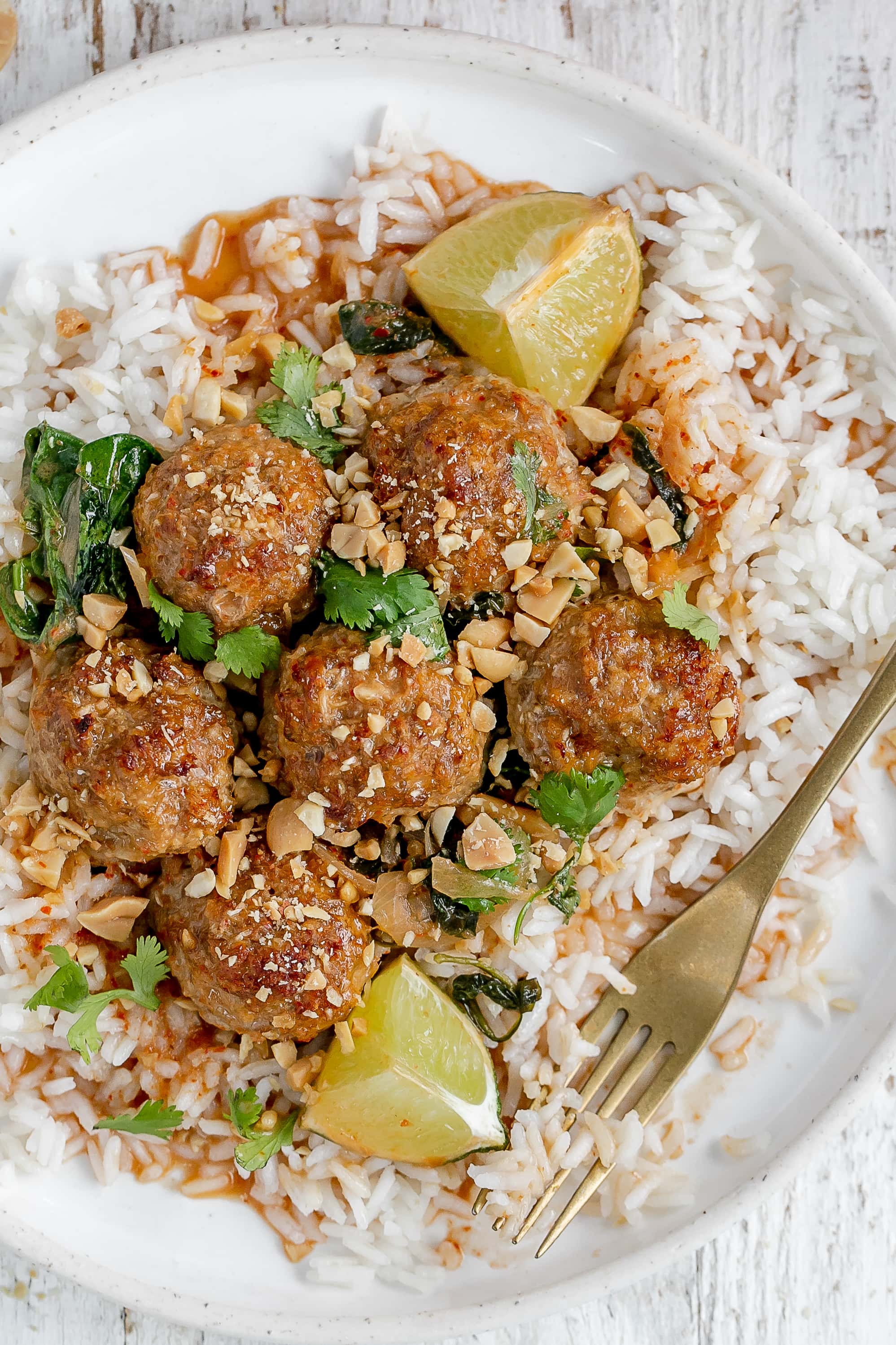 Thai Turkey Meatballs with Red Curry