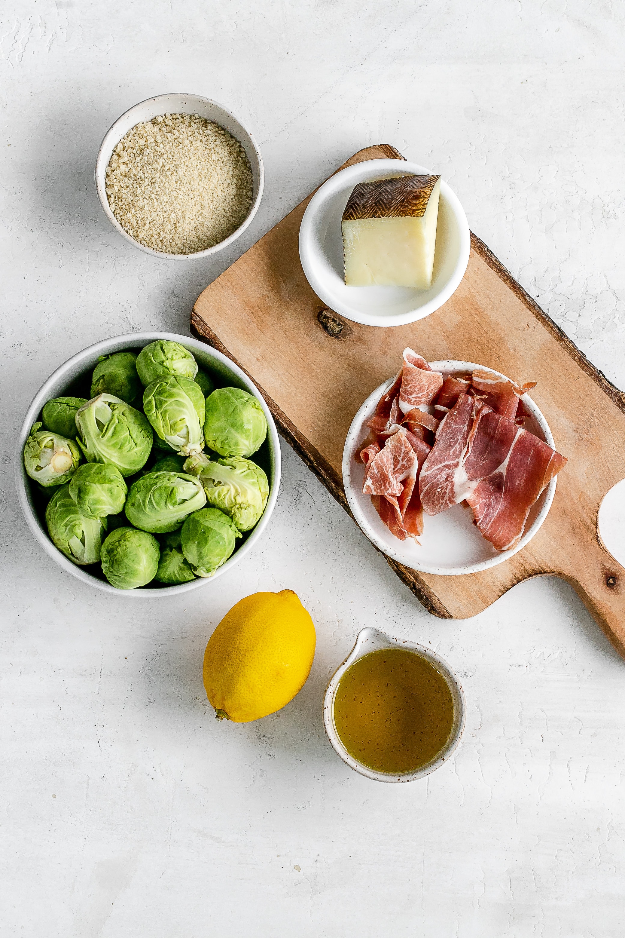 Crispy Brussels Sprouts with Prosciutto