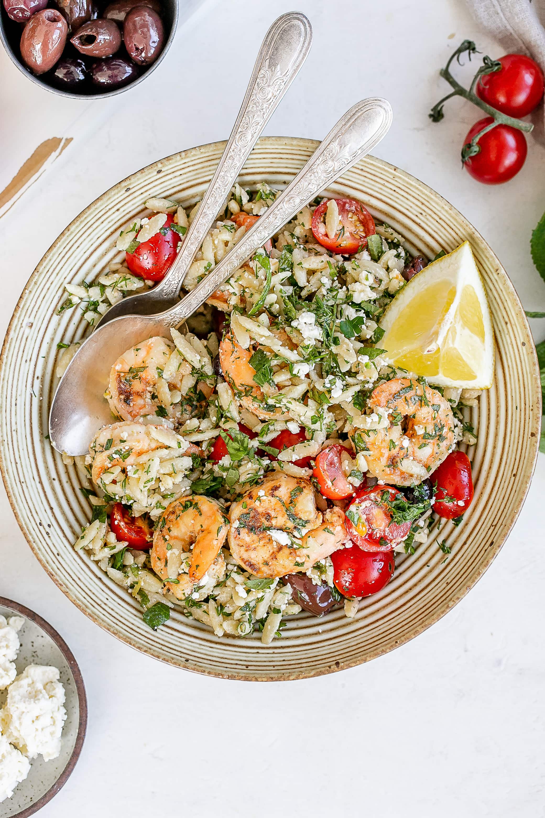 Lemon Orzo Salad with Feta