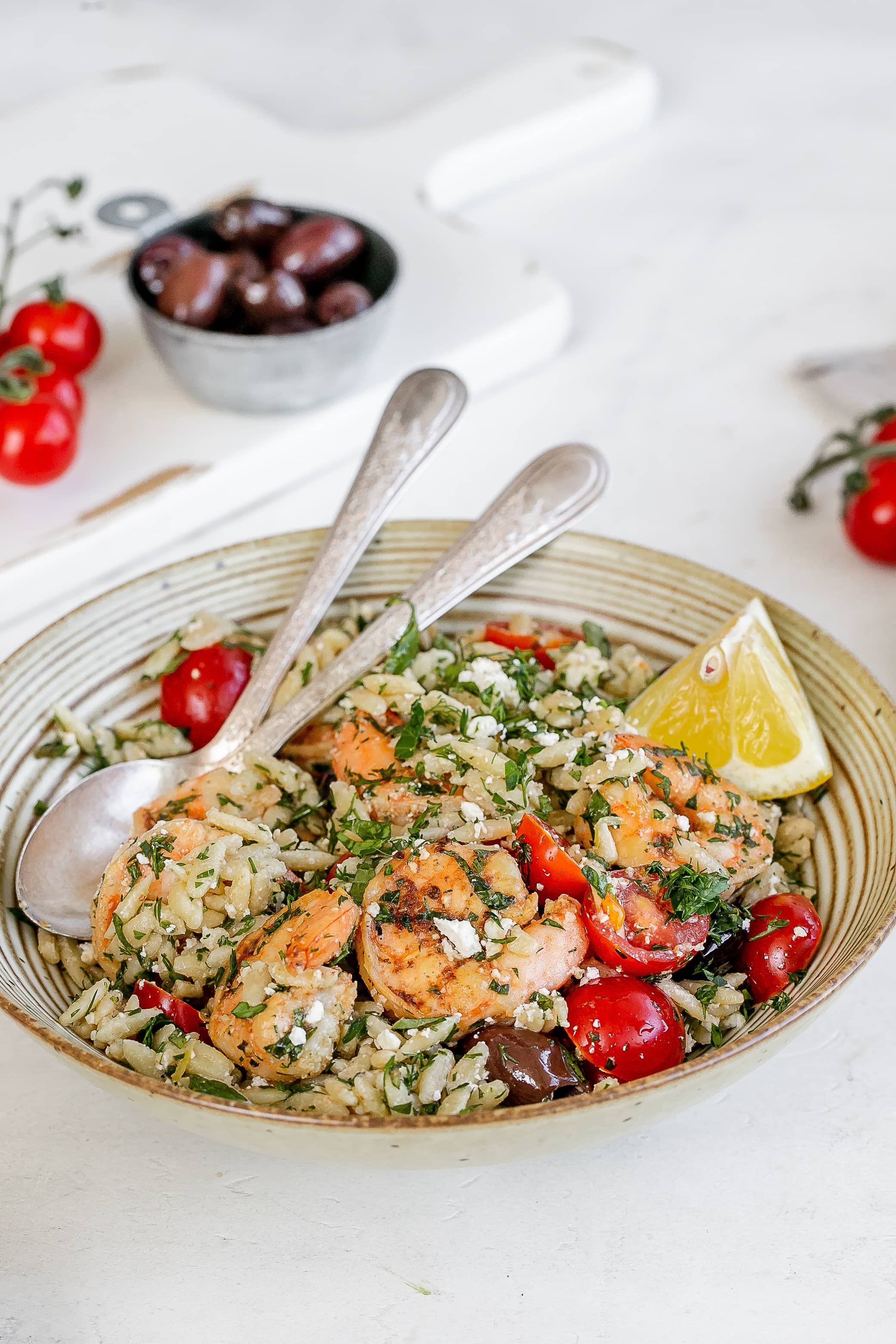 Lemon Orzo Salad with Feta
