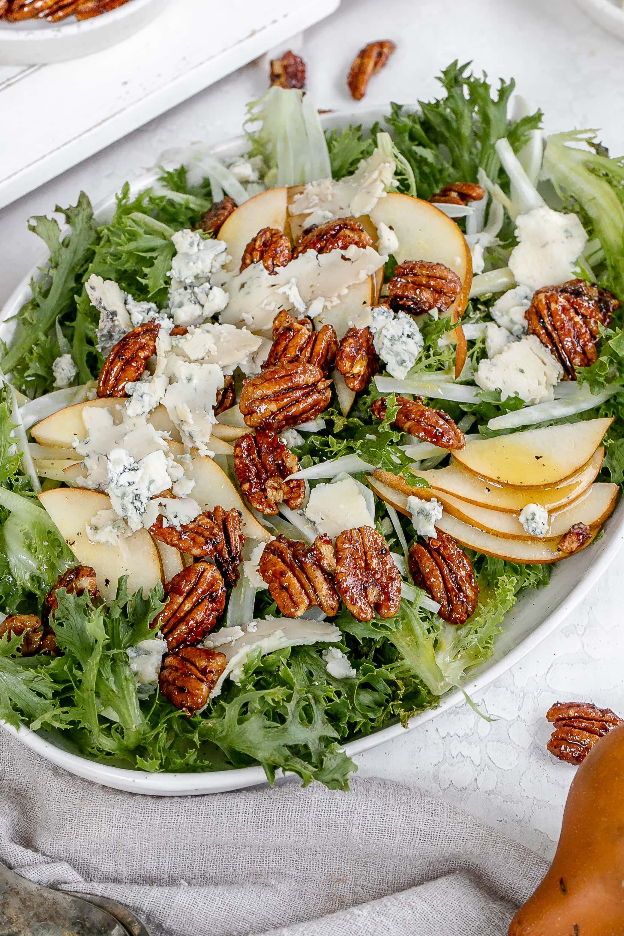 Frisée, Fennel & Pear Salad with Blue Cheese