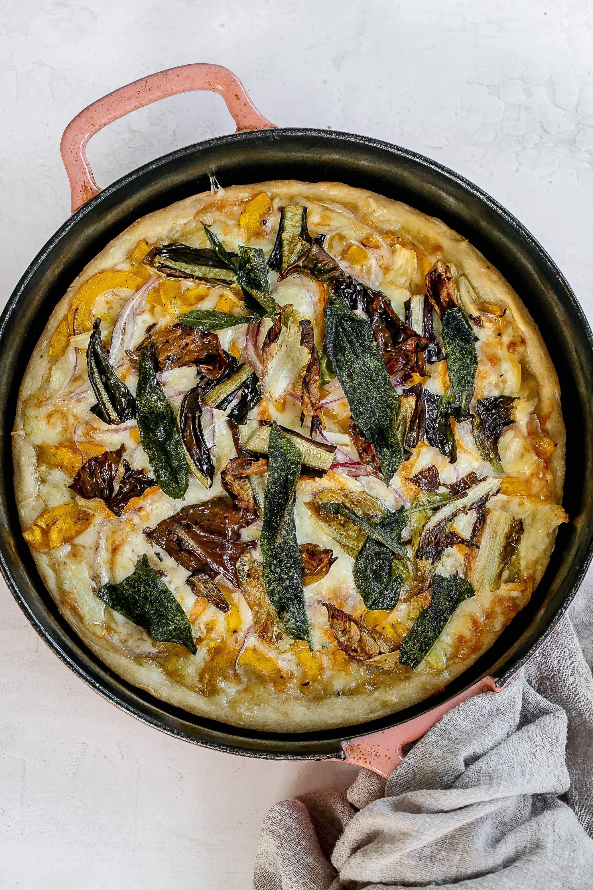 Cast Iron Delicata Squash Pizza