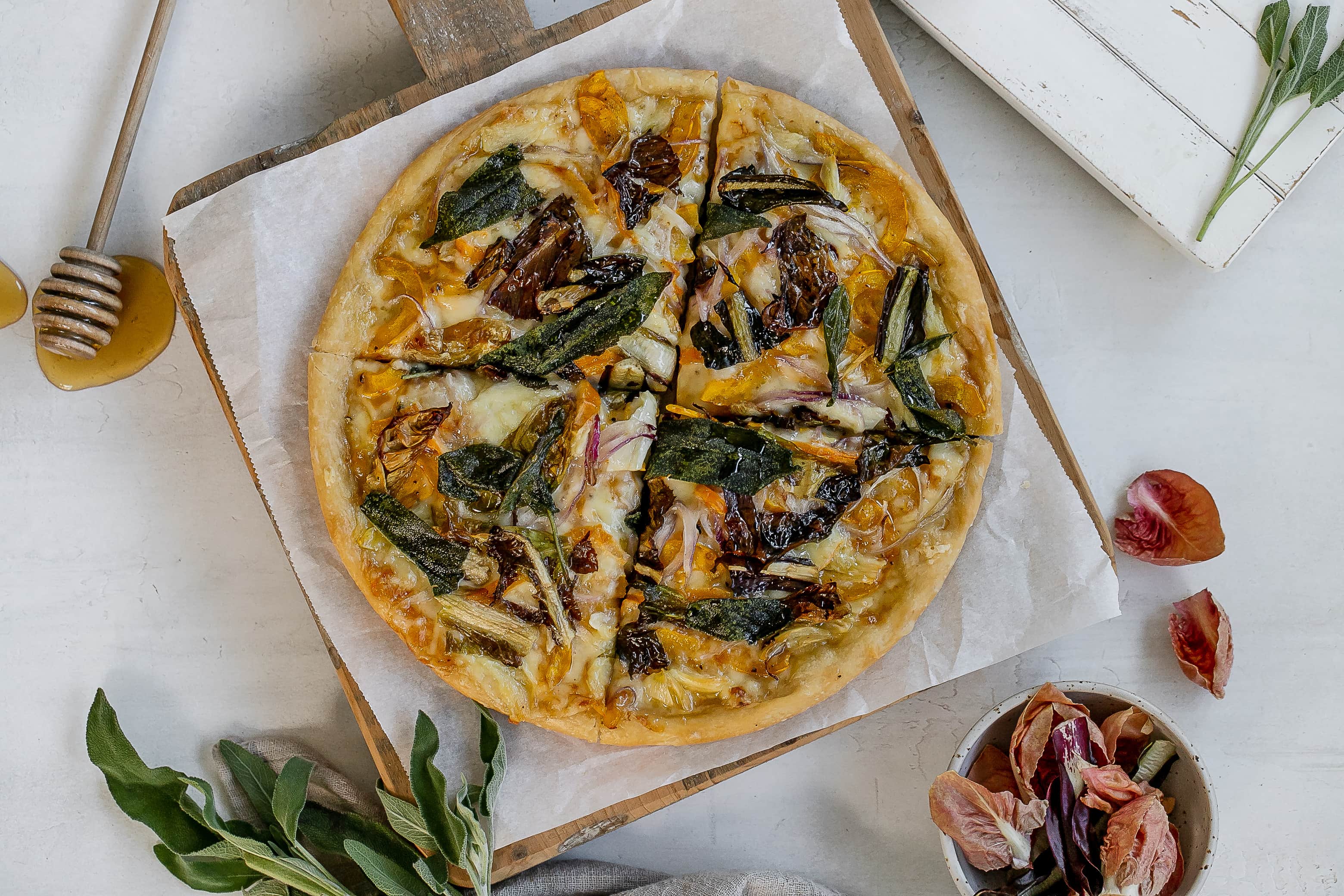 Cast Iron Delicata Squash Pizza